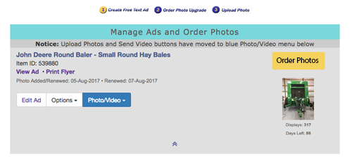 Upgrade to a Photo Ad