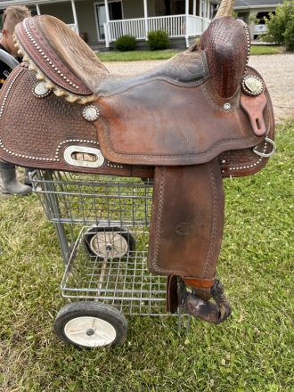 Tack ID: 568843 Billy Cook barrel saddle - PhotoID: 153583 - Expires 30-Oct-2024 Days Left: 41